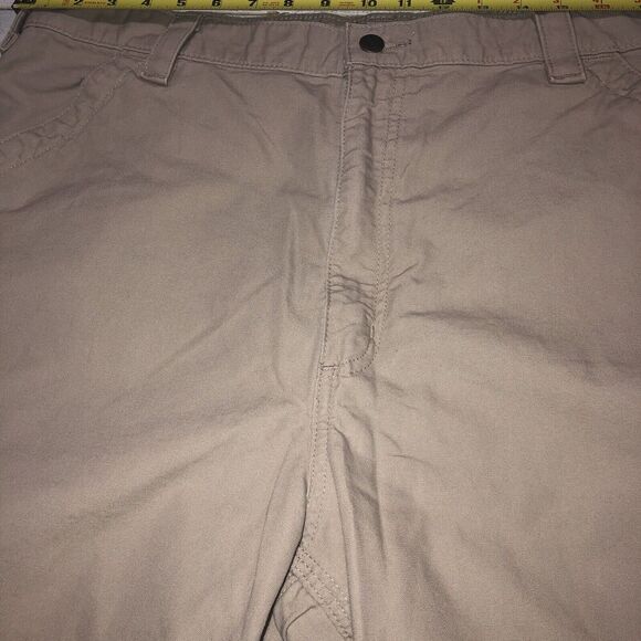 Carhartt Cargo Shorts Mens 40x10.5 Beige Rugged Flex Rigby Relaxed Fit - Picture 3 of 7